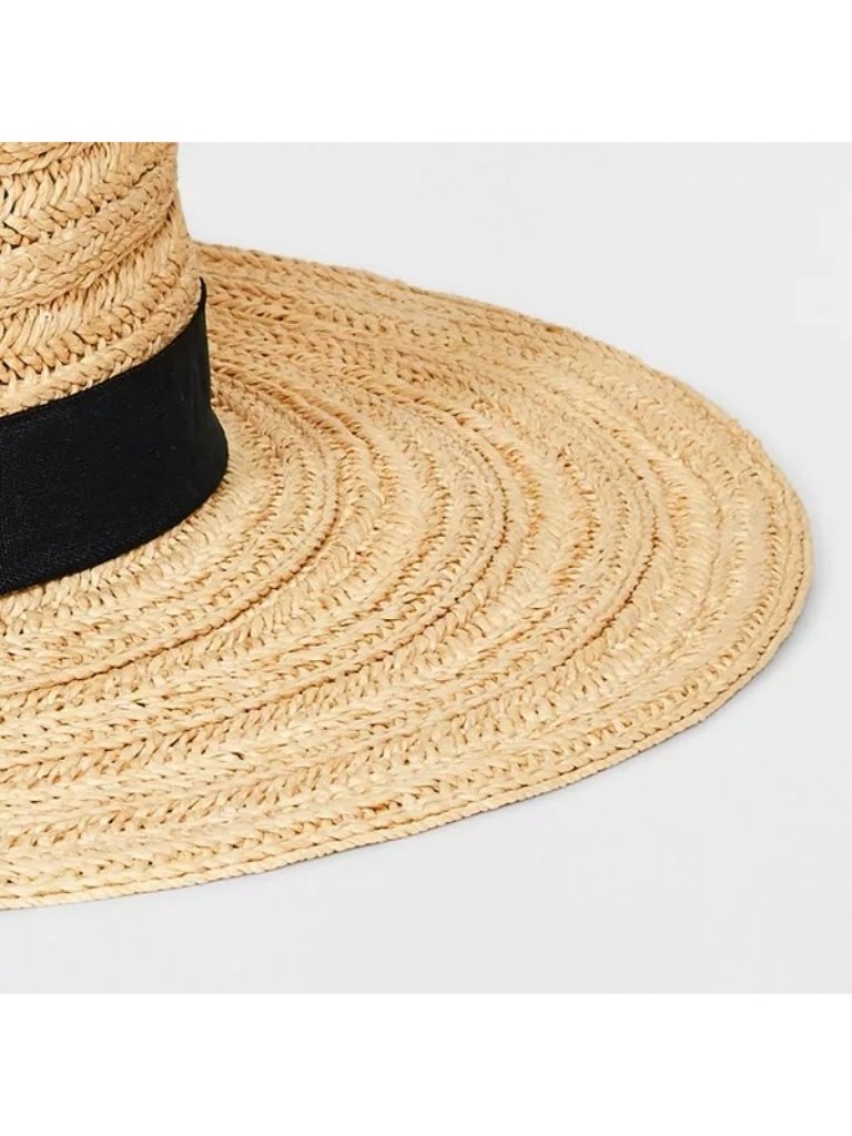 Universal Thread Straw Boarder Hat Ribbon Natural Black S/M 21" X 22.5" — image 5 of 8